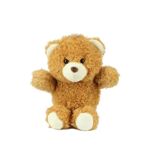 Cute brown teddy bear plush pendant keychain, soft stuffed animal bag charm for daily use.