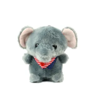 Simpatico soffice elefante grigio peluche ciondolo borsa charm morbido peluche bambola