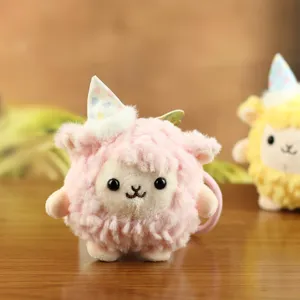 Simpatico peluche pecora portachiavi ciondolo agnello soffice borsa bambola giocattolo