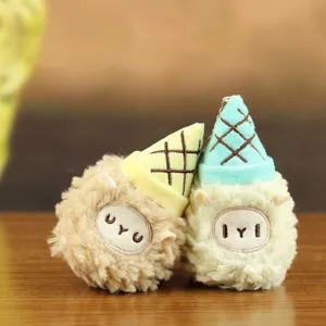 Süsses Eiscreme Plüschtier Schlüsselanhänger flauschige Puppe Tasche Anhänger Detail