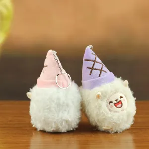 Süßer Eiscreme Plüsch Schlüsselanhänger, flauschige Puppe Tasche Anhänger für Geschenke.