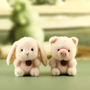 Cute scented plush toy doll pink pig and bunny small pendant desk companion gift details.