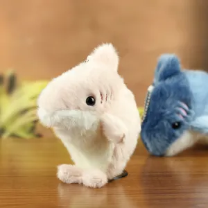 Cute plush shark seal keychain stuffed animal soft toy bag charm lovely desktop decor