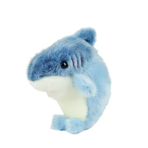 Cute blue shark plush toy stuffed doll bag pendant keychain soft cute gift for kids