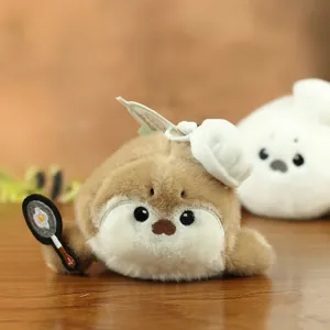 Cute little chef otter plush pendant toy cute stuffed animal bag charm keychain doll for kids