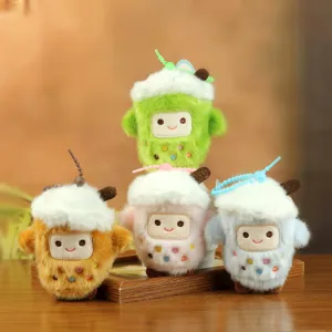 Süß Perle Milch Tee Tasse Plüsch Spielzeug Schlüsselanhänger Kawaii Weich Gefüllt Getränk Flasche Anhänger Charme Für Tasche