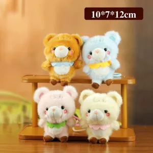 Cute plush bear doll pendant toy keychain soft animal toy children gift hanging ornament 10cm