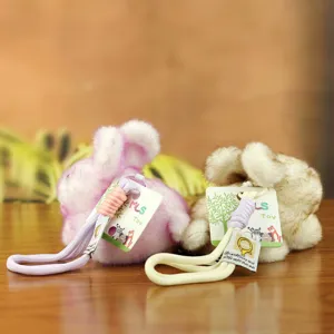 Süßer Plüsch Hase Schlüsselanhänger flauschiges Stofftier Anhänger Geburtstagsgeschenk.