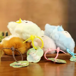 Simpatico peluche pecora portachiavi, morbido animale imbottito ciondolo per borsa carino.