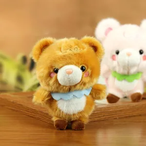 Cute plush bear toy pendant soft animal doll small ornament cute gift for children 1pc