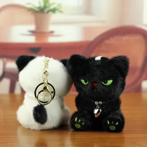 Süßer Plüsch Katzen Schlüsselanhänger niedliche Stofftier Tasche Anhänger Deko Geschenk.