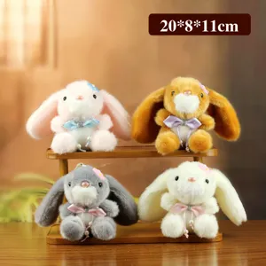 Lindo peluche conejo colgante muñeca llavero bolsa de niña adorno colgante regalo