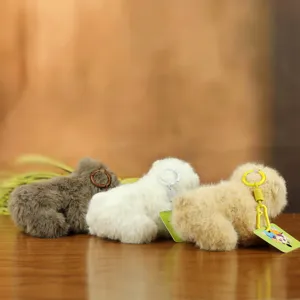 Cute plush bear keychain plush doll soft toy pendant for bag decoration or daily companion.