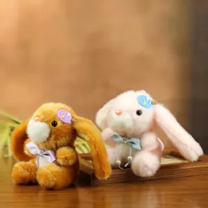 Precioso peluche de conejo llavero suave bolso colgante con muñeca regalo para niñas