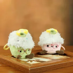 Simpatico ciondolo torta peluche portachiavi borsa decorazione bambola soffice carina