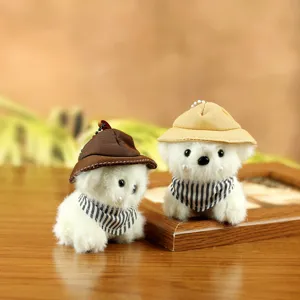 Leuke mini puppy pluche speelgoed hanger tas bedel donzig hond gevulde pop cadeau