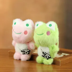 Lindo llavero de rana de peluche colgante de bolsa suave juguete regalo para niñas