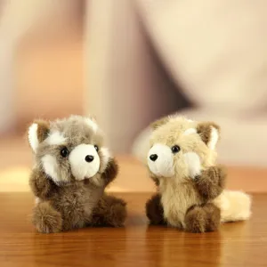 Cute mini red panda plush keychain soft animal doll lovely backpack pendant gift