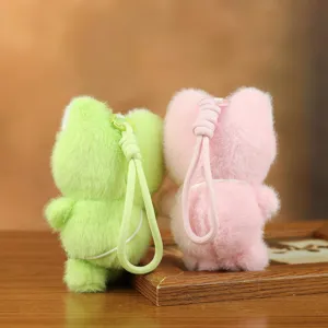 Lindo peluche muñeca llavero mochila colgante dibujos animados animal pareja regalos juguete suave