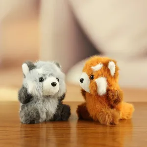 Cute plush red panda and stuffed animal toys, soft fluffy doll gift for girls and kids.