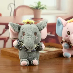 Süßer Elefant Plüschtier Anhänger Schlüsselanhänger weiche Kuschelpuppe Tasche Charm