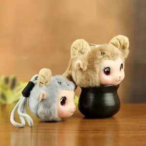 Bellissimo ciondolo pecora peluche, portachiavi morbido e charm borsa, bambola simpatica.