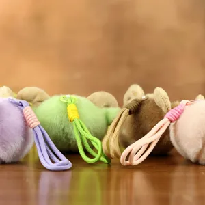 Carino portachiavi in peluche morbida bambola ciondolo borsa animale giocattolo