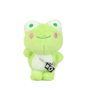 Lindo peluche de rana verde colgante para bolso llavero muñeca regalo para niños.