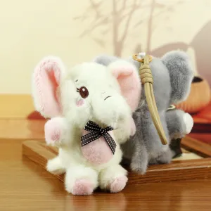 Plush elephant keychain cute stuffed animal doll bag pendant backpack accessories