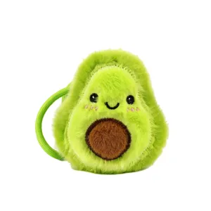 Niedlicher Plüsch Avocado Schlüsselanhänger weiches Stofftier Tasche Anhänger süß grün