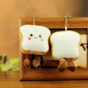 Süßer Toast Plüsch Schlüsselanhänger Brot Puppe Tasche Anhänger weiches Spielzeug