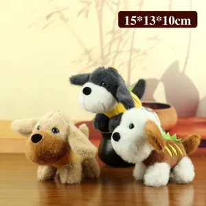 Simpatico cane pane francese peluche portachiavi ciondolo borsa soffice bambola