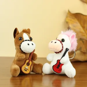 Simpatico portachiavi cavallo in peluche, ciondolo borsa bambola animale cartone animato.