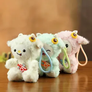 Niedliches kleines Schaf Plüschtier Anhänger Tasche Charm Schlüsselanhänger Puppe Geschenk