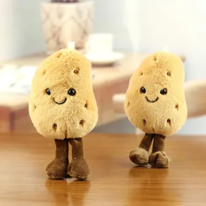 Cute potato plush toy pendant, soft stuffed doll key chain, lovely desktop decor gift.