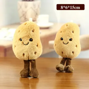 Cute potato plush toy pendant keychain soft stuffed doll cute vegetable ornament gift
