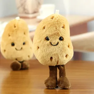 Cute potato plush toy keychain pendant soft stuffed vegetable doll bag ornament cute gift.