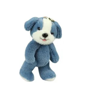 Lindo cachorro de peluche juguete llavero suave animal de peluche muñeca bolsa colgante