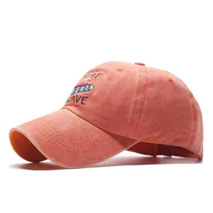 Gorra de béisbol de algodón lavado con bordado surf, vintage unisex para todos los días.