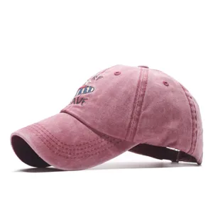 Gorra de béisbol de algodón lavado vintage para hombres y mujeres, estilo urbano casual.