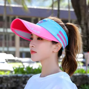 Extendable sun visor hat for women summer UV protection empty top outdoor beach cap stylish