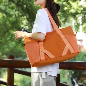 Grosse Kapazitaet Freizeit Yoga Reise Tasche mit Netzfuer Damen und Herren Alltag.
