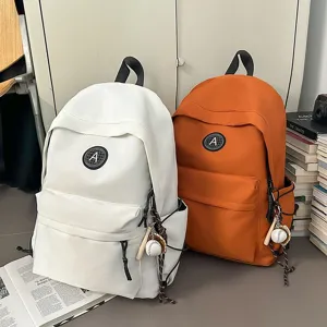 Casual nylon student backpack minimalist school bag daily fashion daypack for women outdoor travel