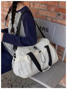 Large capacity travel duffel bag with shoulder strap, waterproof casual sports gym bag.