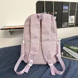 zaino casual con stampa a stella viola per donna elegante leggero viaggio quotidiano