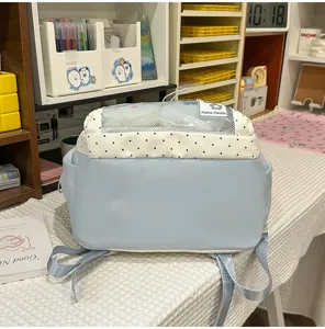 Mochila Ita transparente japonesa linda para estudiantes, gran capacidad casual con ventana de malla.