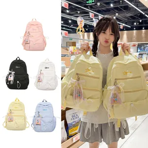 Stylish casual school backpack for teenage girls large capacity cute student daypack bag.
