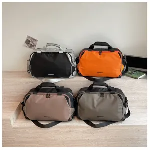 Large capacity color block travel duffel bag with dry wet separation for sports gym workout.