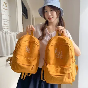 Women Casual Nylon Plaid Backpack School Bookbag Lightweight Cute Bubble Texture Daypack Daily Commute Travel Bag