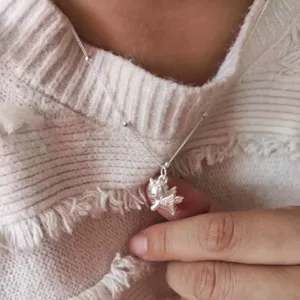 INS Style 925 Sterling Silver Unicorn Pendant Necklace Cute Pink Enamel Animal Choker Fashion Jewelry Gift For Women